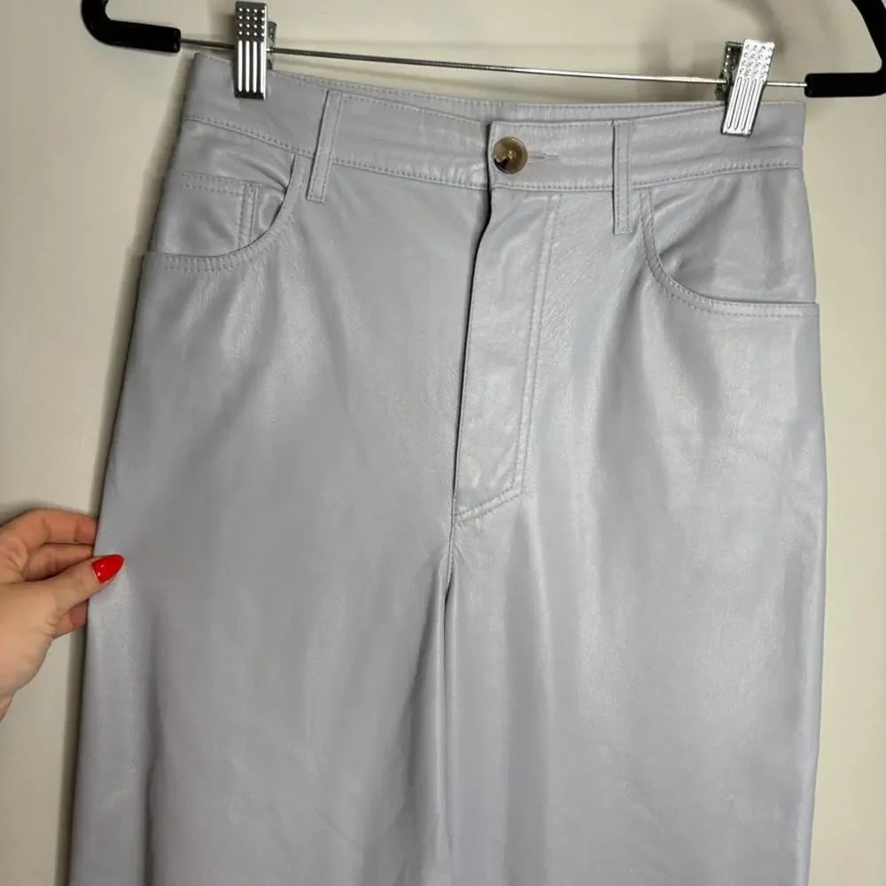 Nanushka Vegan Leather Tapered Trouser Pants - Picture 2 of 8